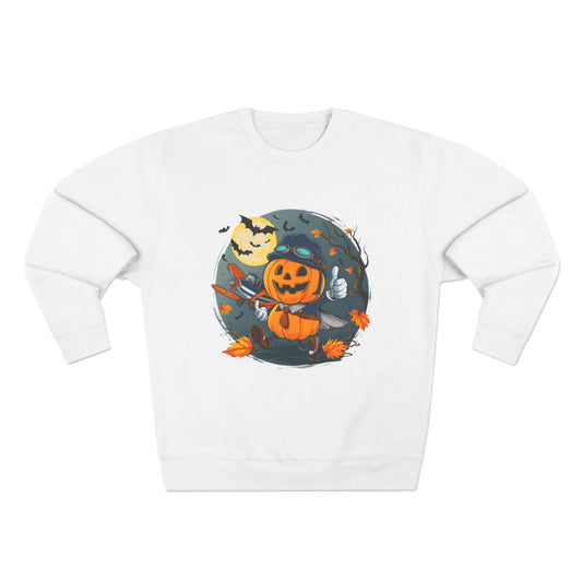 Funny Pumpkin Crewneck Sweatshirt for Halloween