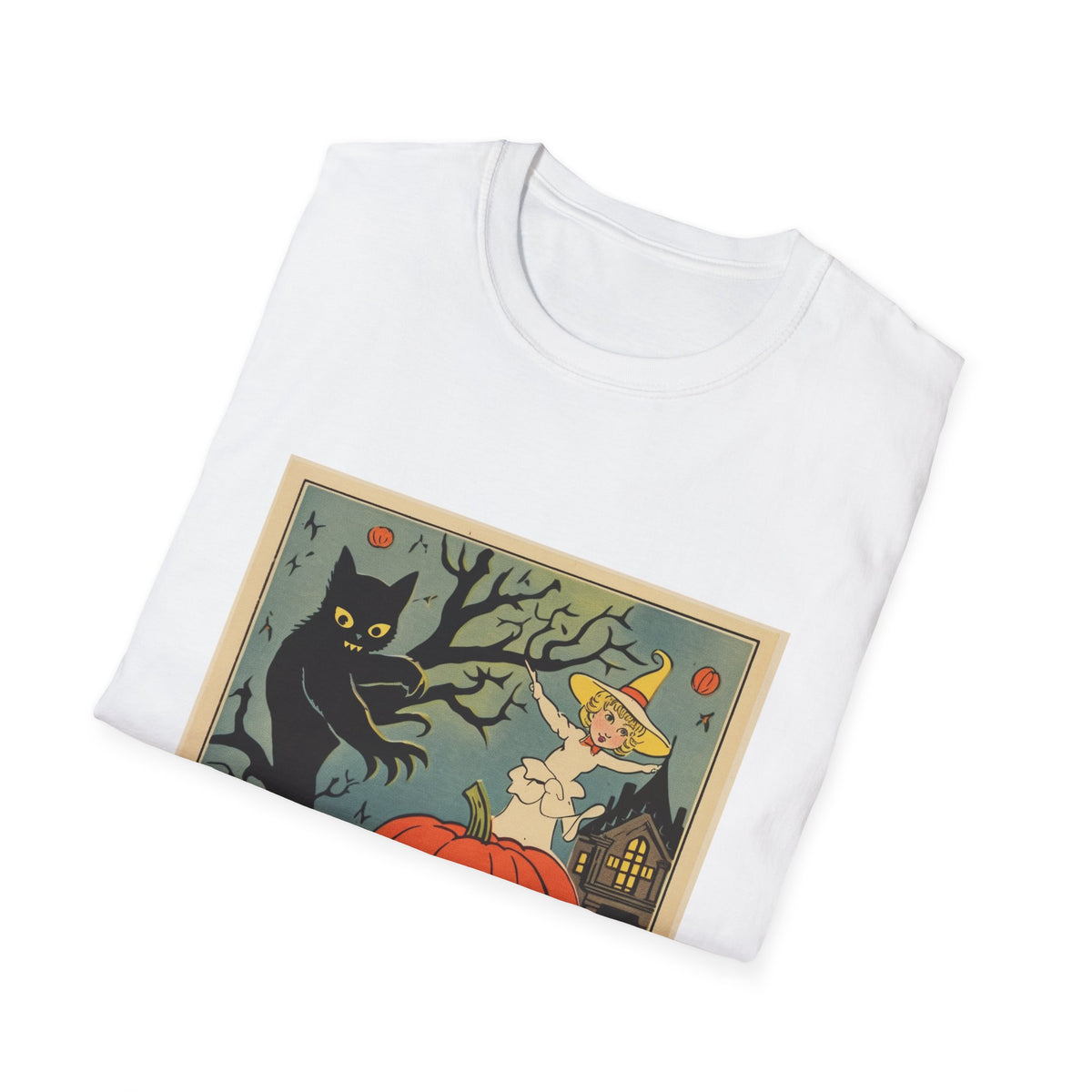 Vintage Ghost and Pumpkin Halloween T-Shirt