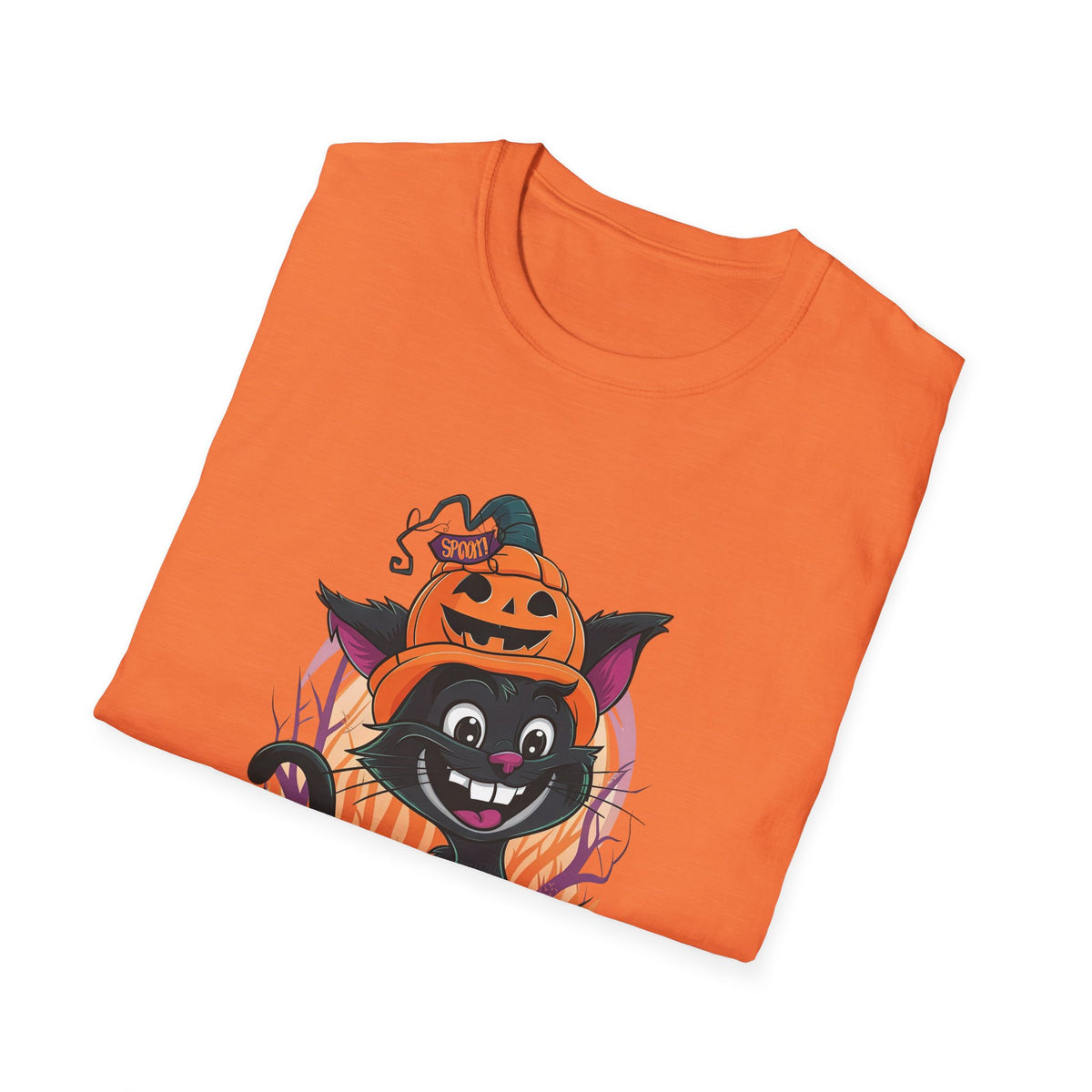 Cute Cat Pumpkin Halloween T-Shirt