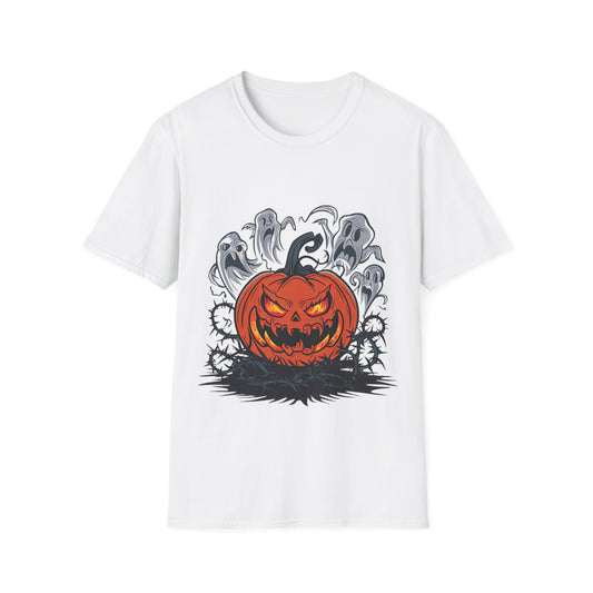 Halloween Design T-Shirt with Scary Vintage Pumpkin