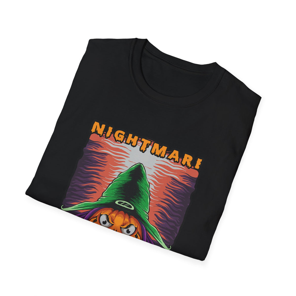 Scary Pumpkin Halloween T-Shirt - Vintage Design for a Spooky Style
