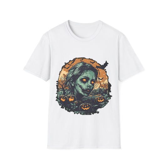 Scary Pumpkin Halloween Design T-Shirt