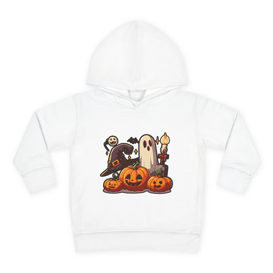 Cute Halloween Ghost and Pumpkin Toddler Hoodie