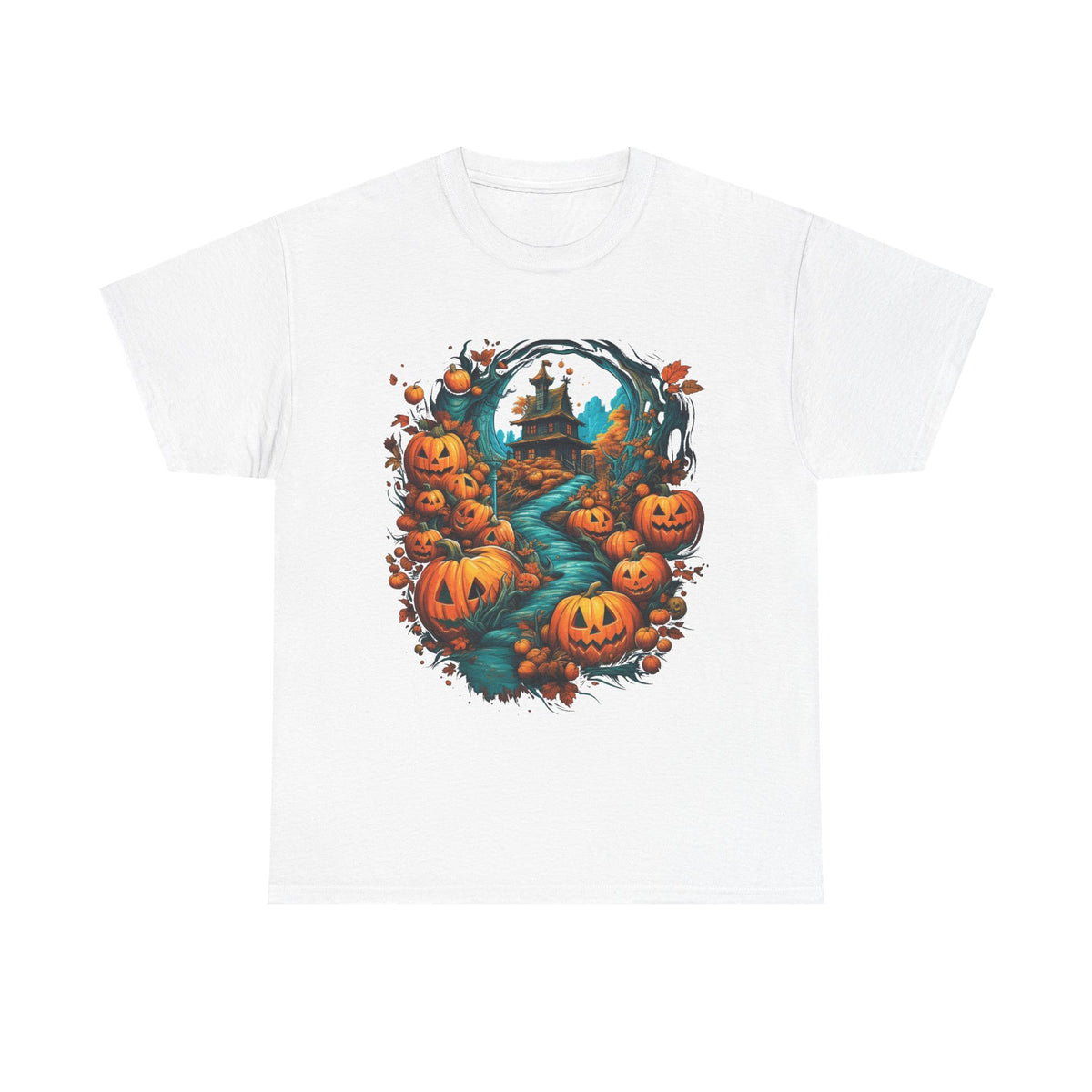 Scary Pumpkin Unisex T-Shirt for Halloween Fun