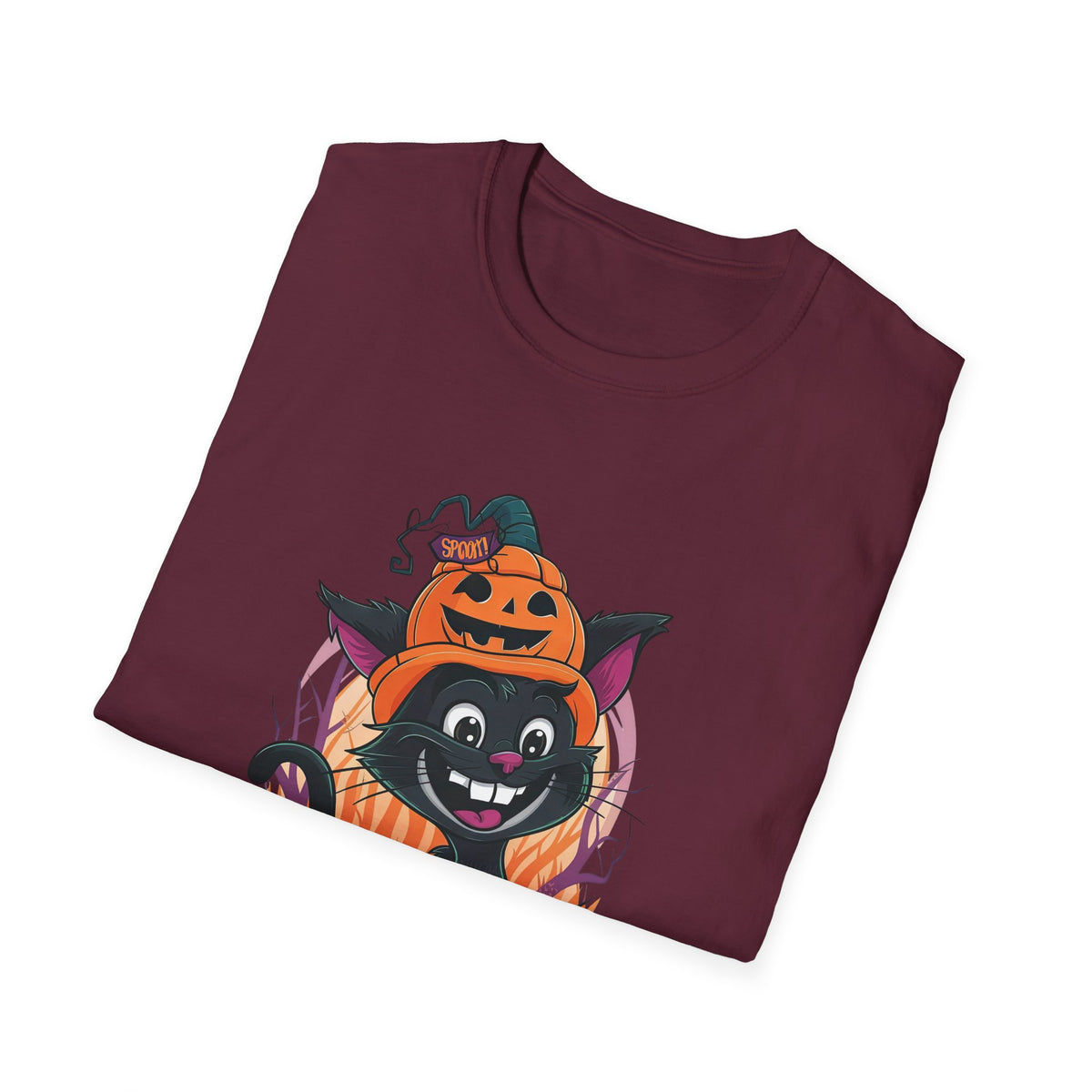 Cute Cat Pumpkin Halloween T-Shirt