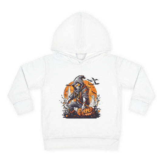 Scary Pumpkin Toddler Hoodie for Halloween