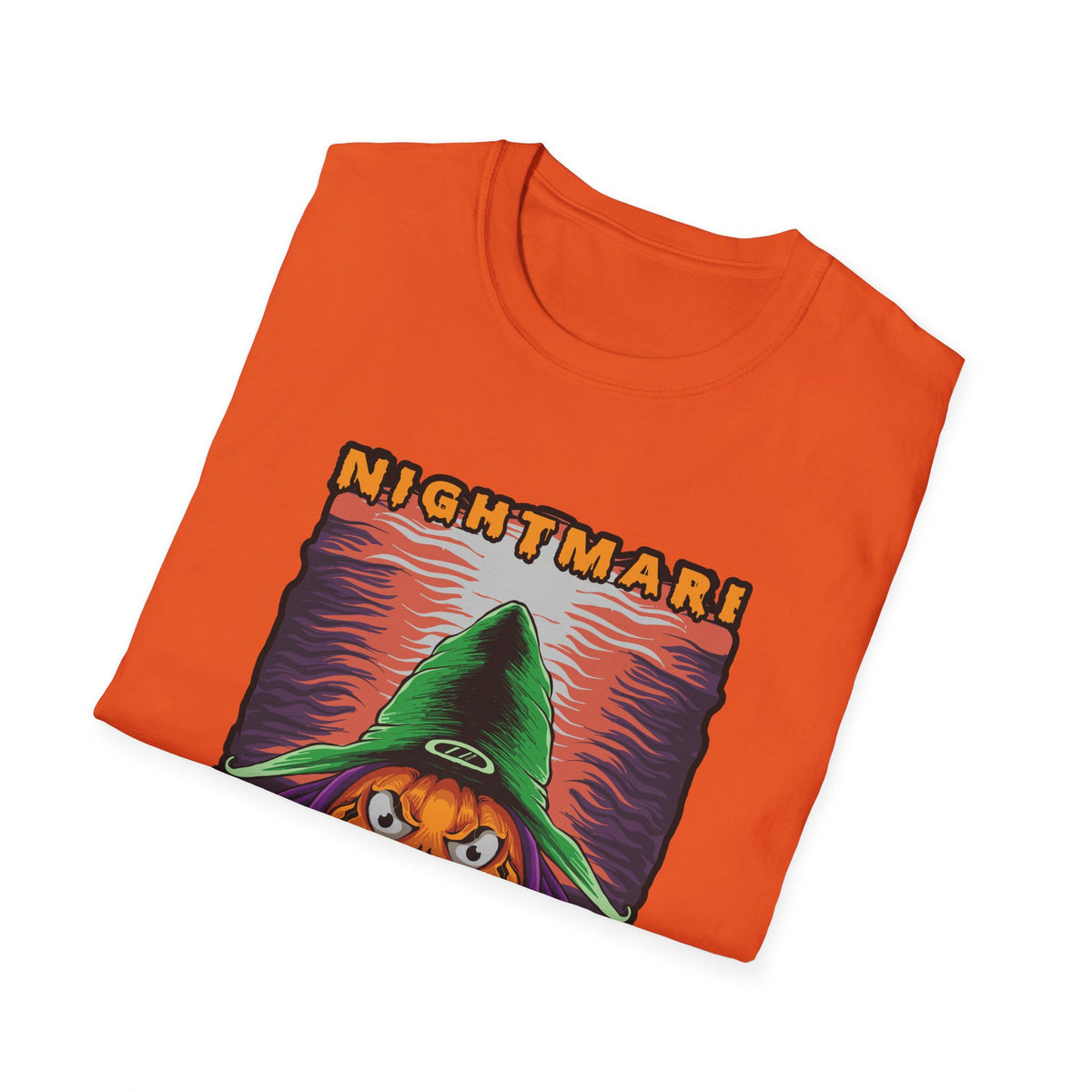 Scary Pumpkin Halloween T-Shirt - Vintage Design for a Spooky Style