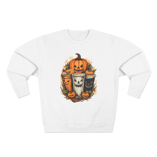 Halloween Style Scary Pumpkin Crewneck Sweatshirt