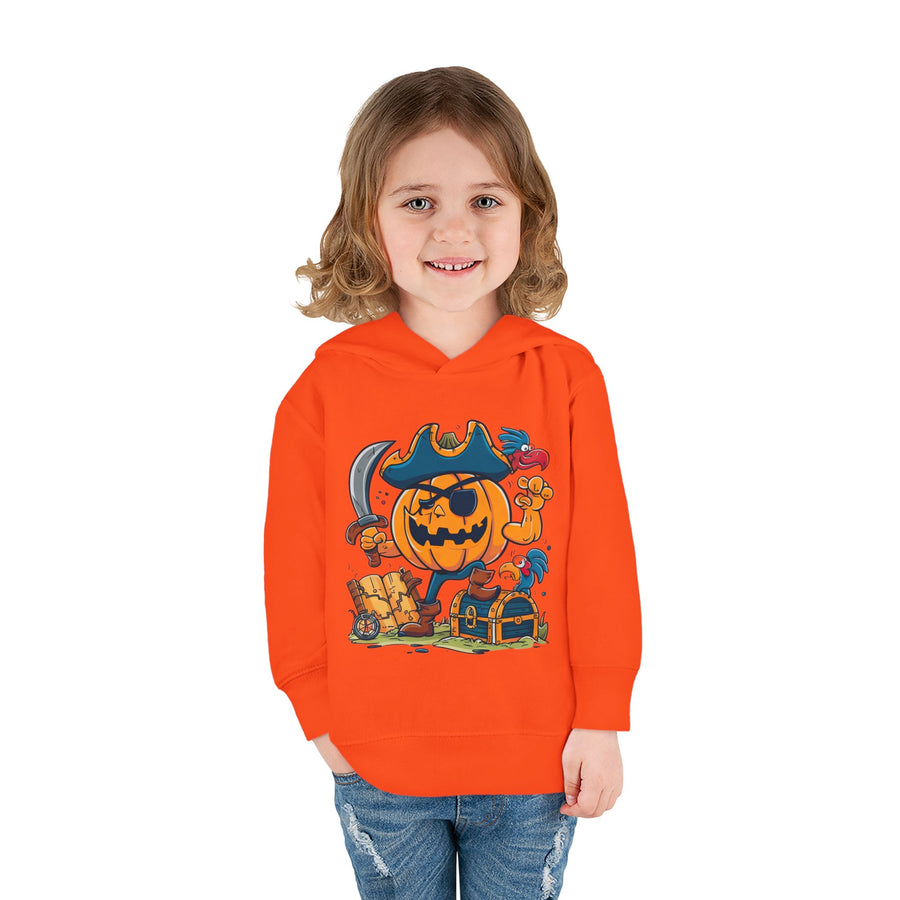 Cute Pirate Pumpkin Toddler Hoodie for Halloween