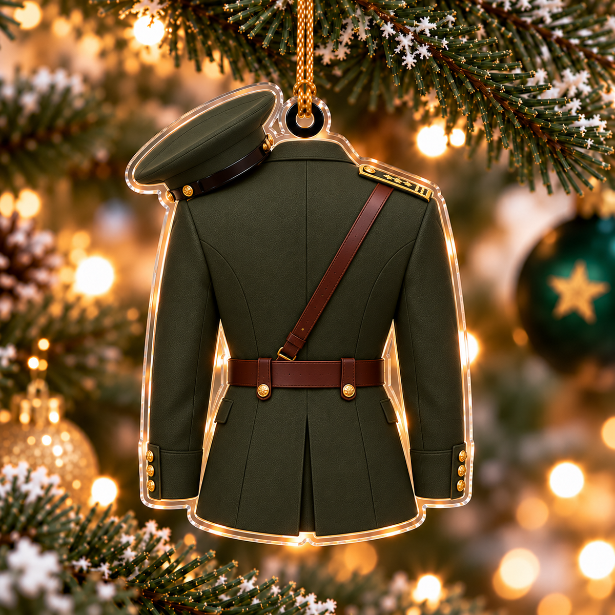 Army Uniform 2D Flat Ornament - Personalized Custom Shaped Acrylic Ornament - Christmas Gift For Military, Army Dad, Husband (Copy) (Copy)